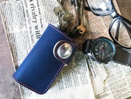 TWOFOLD 經典別緻的深藍色兩折鑰匙包男士康喬鈕扣 TFK-NH-RAi