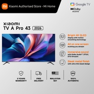 Xiaomi TV A Pro 43 2026 4K QLED HDR 10+ Google TV Dolby Audio Xiaomi Sound Voice Control Smart TV