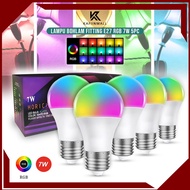 ORIGINAL HORICI BRAND RGB E27 7W BALL LIGHT RGB LONG DISTANCE CONTROL LIGHT/ 1 SET BUY 4 PCS GET 1 P