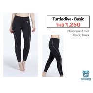 Turtle wetsuit pants unisex neoprene 2-3 mm Black (Diving pants)