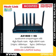 MESH-LINK CP502-V4 AX1800 6000mAh LifePO4 Battery WiFi 6 5G Modem Router