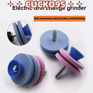 CUCKO9S Mower Edge Sharpener, Brown Corundum Single-layer Lawn Mower Edge Sharpener,  Double-layer Q