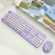 GEEZER ชุดคีย์บอร์ดและเมาส์ไร้สายสำหรับใช้ในออฟฟิศ สำหรับผู้หญิง สำหรับคอมพิวเตอร์โน้ตบุ๊ก คีย์บอร์ด