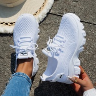 2026 Spring Women's Shoes Fashion Flying Knit Women's Shoes Lightweight Breathable Daddy Shoes Comfo