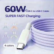 [LUCLELI]X[PRO7777] 60W Super Fast Charging Nylon Braided Type C To C Data Cable