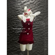 Sexy Christmas Velvet Bunny Suit