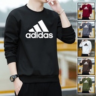 【Ready Stock】sweatshirt men and women Long sleeve round neck Sweater Plain Print baju t shirt lelaki perempuan lengan panjang  plus size M-5XL 衛衣男