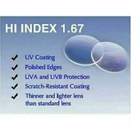 H-index 1.67 Lens Thinned Lens/