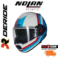 Nolan 120-1 Lineo 347 White Blue Red Modular Helmet Flip Back SNI ECE Original