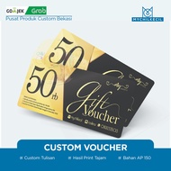 CUSTOM PRINT VOUCHER CARD Gift Voucher Custom Voucher Card Custom Voucher Paper Custom Angpao