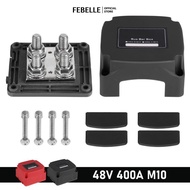 LIVESTAR 48V 400A Negative Bus Bar with Cover High Current Terminal Block for Car Boat RV Modificati