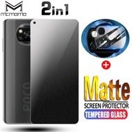 2 In 1 Matte Camera Lens Tempered Glass Screen Protector For Xiaomi POCO X3 NFC Pro GT F3 M4 M3 Mi 11T 10T Pro 11 Lite 5G NE