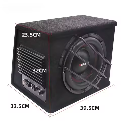 10-Inch 600W car audio modified speaker 12V active overweight high-power car subwoofer