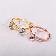 Ohellow.Studio CLASSIC DIAMOND Elegant Silver Ring for Women, Simple, Aesthetic, Korean Style [H5-3]
