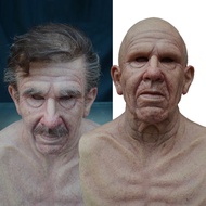 Realistic 3D Mask Headgear Props Handsome Man Old Man Mask Old Man Old Wife Bald Man Headgear