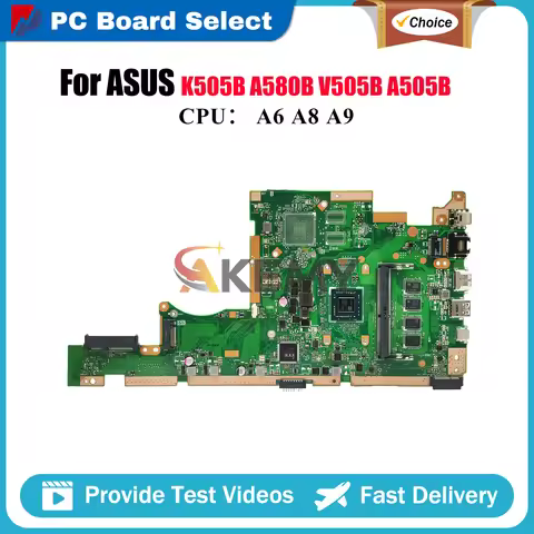 X505BA Laptop Motherboard For ASUS VivoBook X505BP A505B X505BA X505B K505B V505B A580B Notebook Mai
