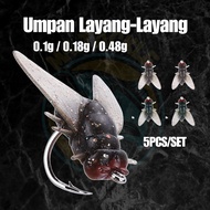 【MR.T】 5pcs Umpan Lalat Umpan Casting Haruan Tiruan Umpan Gewang Soft Lures Reka Bentuk Bionik