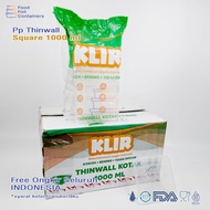 PP THINWALL SQUARE 1000 ML CONTENTS 150 PCS (1 BOX) | Plastic container food container/