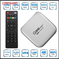 CONGMING Q96 Mini Plus 2022 New 2.4G WIFI 4K H.265 8GB+128GB Amlogic S905L Quad Core TV Box Android 10.1 Set Top Box