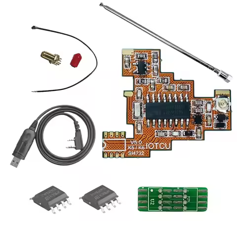 SI4732 V5.0 FPC Module+2X2M Chip+Antenna Full Kit Multi System For Quansheng UVK5 UVK6 HF Shortwave 