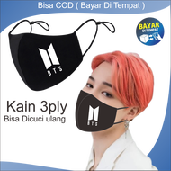 Masker BTS Dewasa Pria wanita keren Kpop Masker Duckbill Kain 3 Lapis bisa Dicuci Ulang Adjustable w