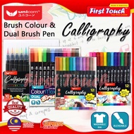 Unicorn Artist Calligraphy Dual Brush Pen Fine Tip Water Brush Pen Pastel Colour Bright Colour 10 Co