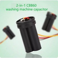 CBB60 Washing Machine Capacitor 500VAC Dual Tube Washing Machine Starter Capacitor Four-Wire 8+4uf 9