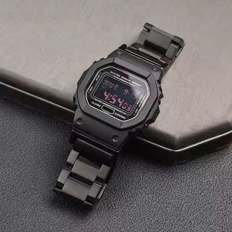 Retrofit Solid Stainless Steel Watch Band Bracelet 16mm For Casio Series GBX100 GA100 GA110 DW5600 D