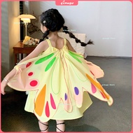Butterfly Dress Kids Summer Dress for Children and Baby Girls Cute Suspender Dress Kids Butterfly Dr
