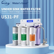 iSpring US31-PF 3-Stage Under Sink Water Filtration System SGS-Tested PFAS Reducing Tankless Under S