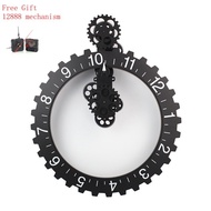 [Meimeier] European Retro Gear Clock Craft Clock Art Big Wall Clock Personalized Wall Clock Living Room Desk Clock Fashion Wall Clock