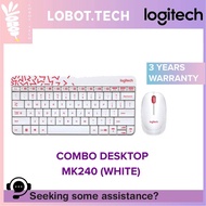 Logitech MK240 Wireless Keyboard + Mouse - White