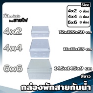 กล่องพักสายกันน้ำ ขนาด 4x2 4x4 6x6 สีเหลือง ขาว ดำ - บล็อกกันน้ำ กล่องไฟกันน้ำ