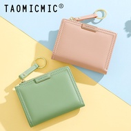 TAOMICMIC Cross-Border Simple PU Leather Women'S Wallet Fashion Multi-Slot Short With Zipper Conveni
