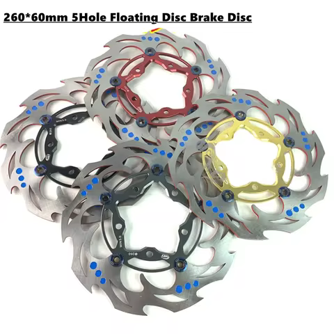 Universal Motorcycle E-scooter 260*60mm 5hole Floating Disc Whirlwind Brake Disc For Yamaha Aerox Ni