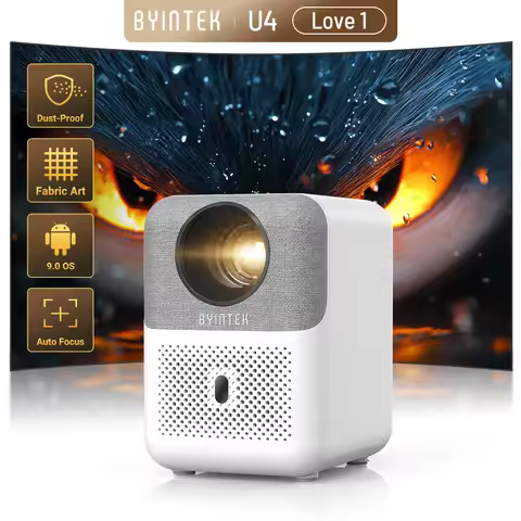BYINTEK U4 LOVE 1 Smart Mini Home Theater Projector 4K 1080P Video Android WIFI for Smartphone Cinem