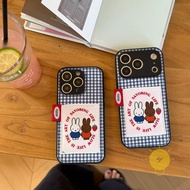 For iPhone 16 Pro Max Case Fabric TPU Grid Phone Case For iPhone 17 Pro Max 16 15 14 Cover 手机壳 Aesth