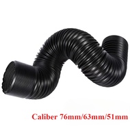 1pc Automotive Air Conditioning Filter Intake Pipe Kits 76/63/51mm Steel Wire Corrugated Air Intake 