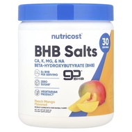 Nutricost, BHB Salts, goBHB®, Peach Mango, 8.9 oz (249 g)