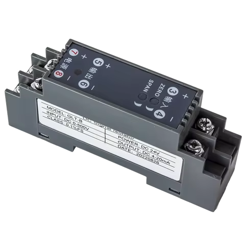 DC Signal Isolator 1 In 1 Out DIN 35mm Analog Signal Isolator 4-20mA to 0-10V 20A/200V Voltage Curre