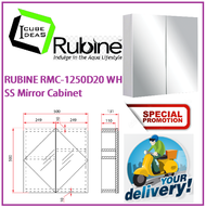 RUBINE RMC-1250D20 WH SS Mirror Cabinet / FREE EXPRESS DELIVERY