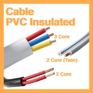 [70M ROLL] 3 Core Flexible Cable Wire Wayar 3 Core 3C 2 Core 2C Twin Core | 23/0.16|40/0.76|70/0.76|
