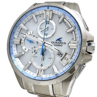 CASIOOCW-G2000H Oceanus GPS 手錶，鈦金屬錶殼，太陽能動力，電波校時，銀藍色錶盤/銀色錶帶，男款 [二手]