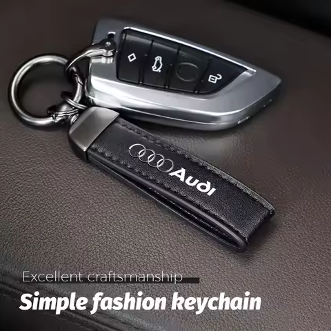 Car Tire Valve/ Car Key Leather Emblem Key Chain Rings Car Keyring For Audi A3 A4 A6 A5 Q5 A1 Q7 Q3 