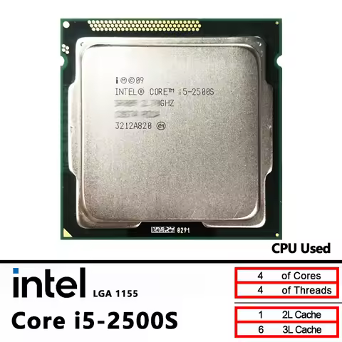Used Intel Core i5-2500S i5 2500S 2.7 GHz 6M 65W LGA 1155