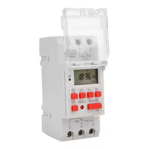 TM919BK 85~265V AC 30A LCD 7 Days Programmable Digital Timer Switches