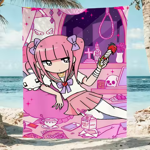 Anime Menhera Chan flag For Picnic Party Art Home Decoration Outdoor Camping Banner Gifts