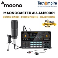 MAONO AU-AM200 AM200-S1 Live Sound Card Kit Audio Interface for Streaming Podcasting Broadcasting Ph