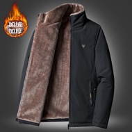 Jaket Bulu Domba Lelaki Kot Kapas Tebal Musim Sejuk Bersaiz Besar Jaket Empuk Kapas Musim Sejuk untu