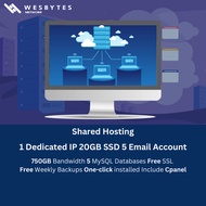 [Shared Hosting] 20GB SSD | Free SSL + cPanel | 750GB Bandwidth | 1 IP